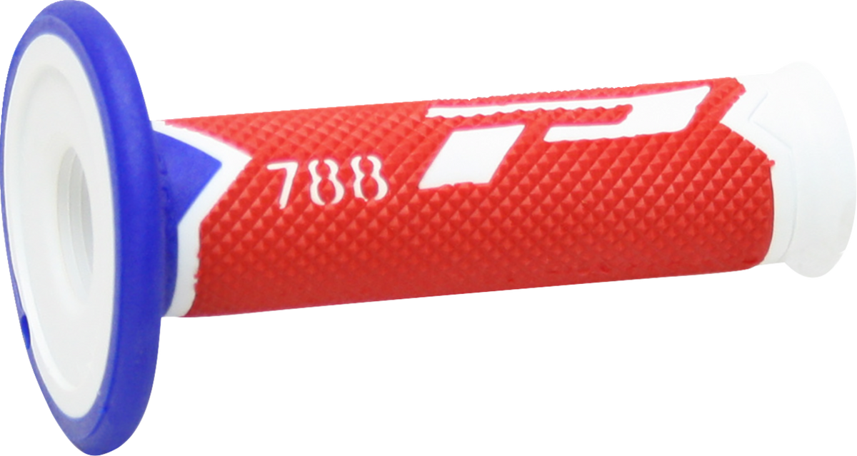 Pro Grip - Cross Triple Density 788 Grips - White/Red/Blue