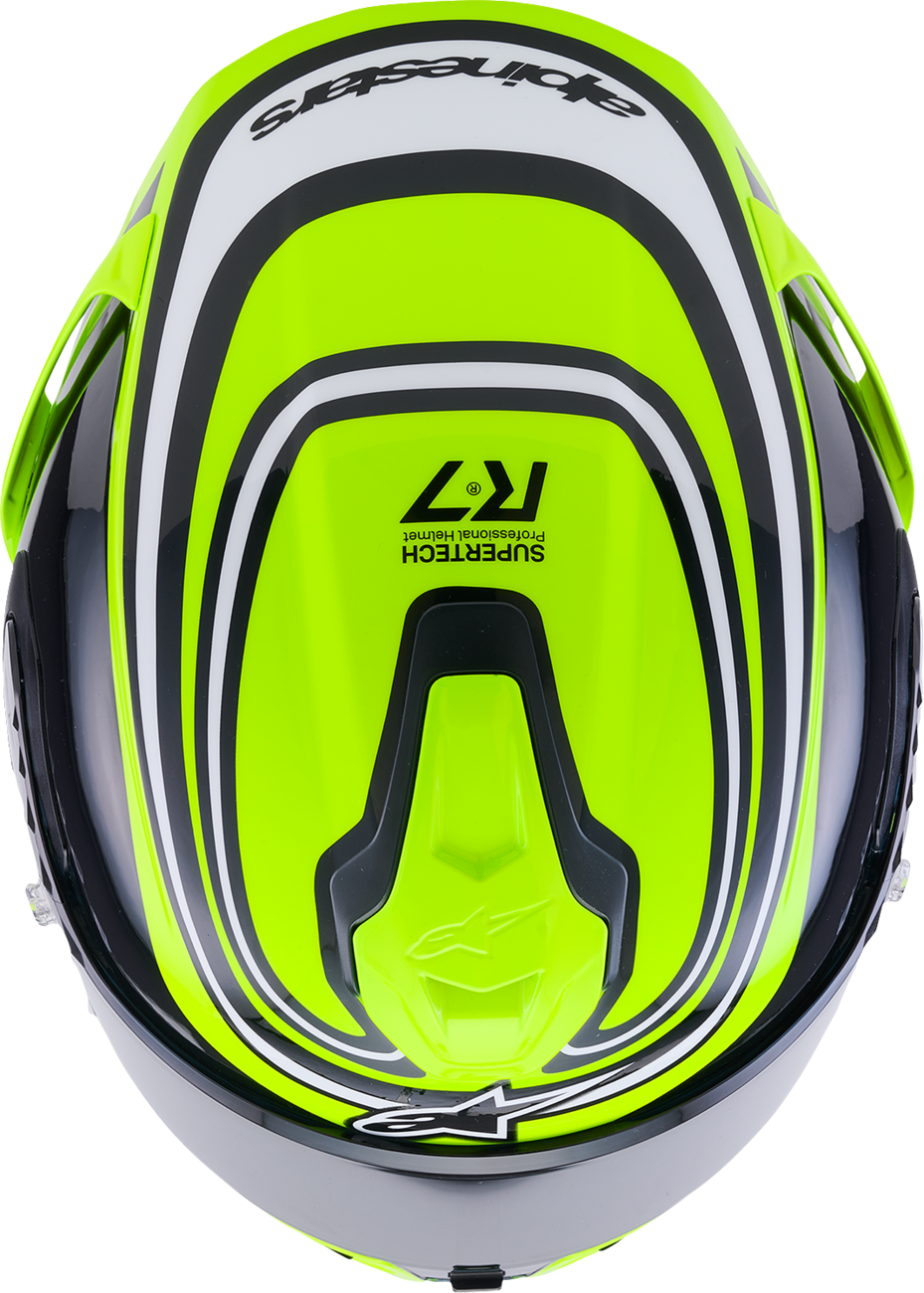 Alpinestars - Supertech R7 Helmet - Zeal - 22.06 - Gloss Yellow Fluo/Black/White
