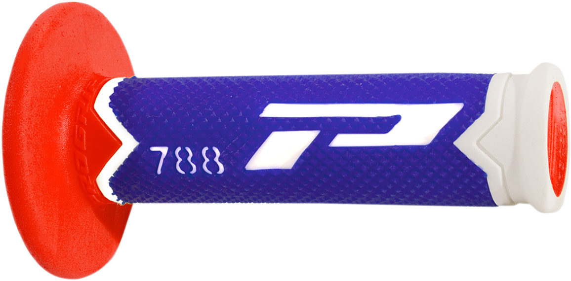 Pro Grip - Cross Triple Density 788 Grips - White/Blue/Red
