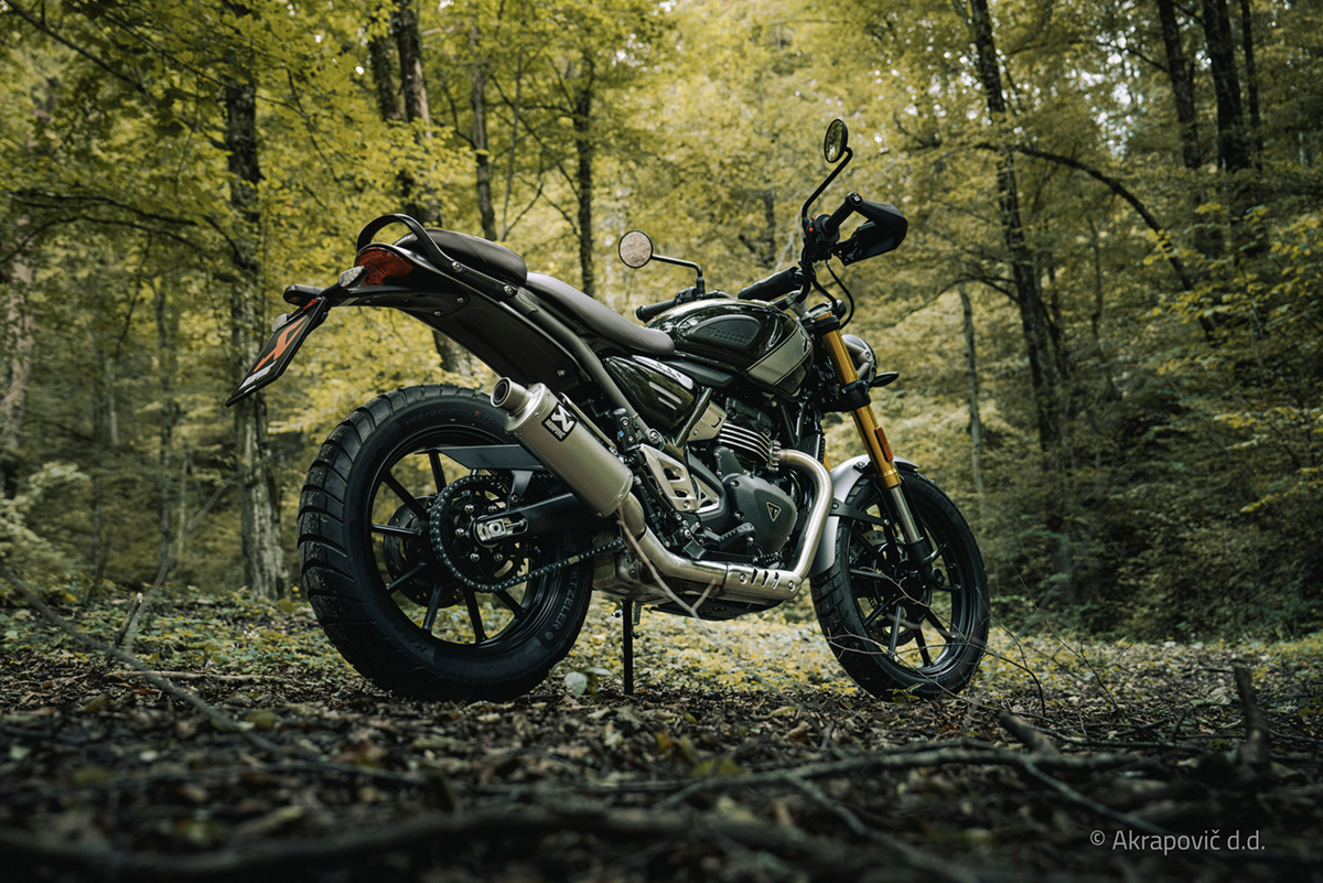 Akrapovic - S-T4SO1-HDT - Slip-On Line Muffler - Titanium - Speed/Scrambler 400