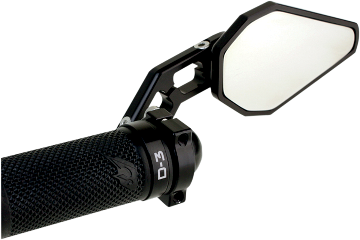 Driven Racing - DXM-BK - Mirror - D-Axis - Side View - Hexagon - Black - Each