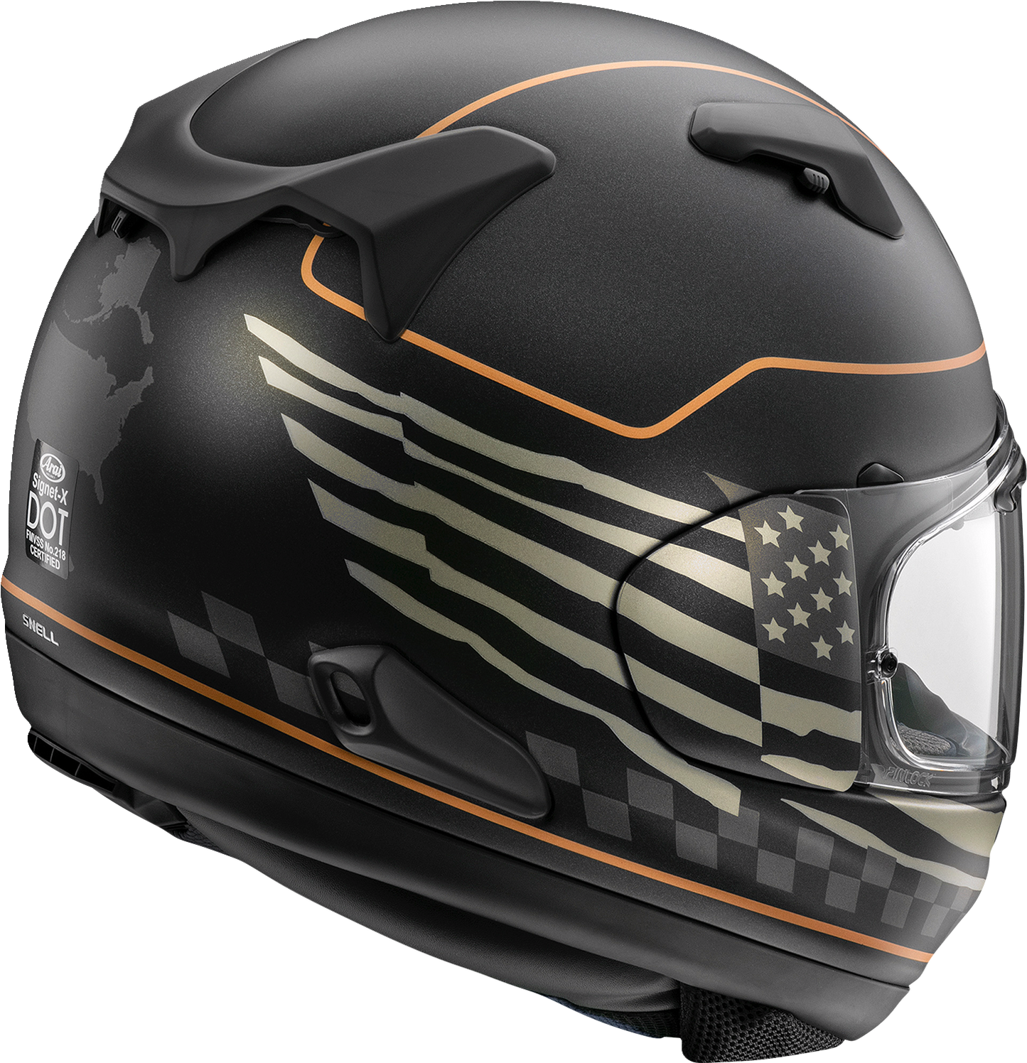 Arai Helmets - Signet-X Helmet - US Flag - Black Frost