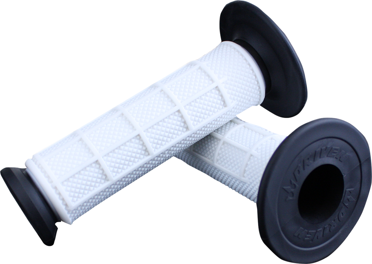 Driven Racing - D535-WT - Pro Waffle Grips - White/Black