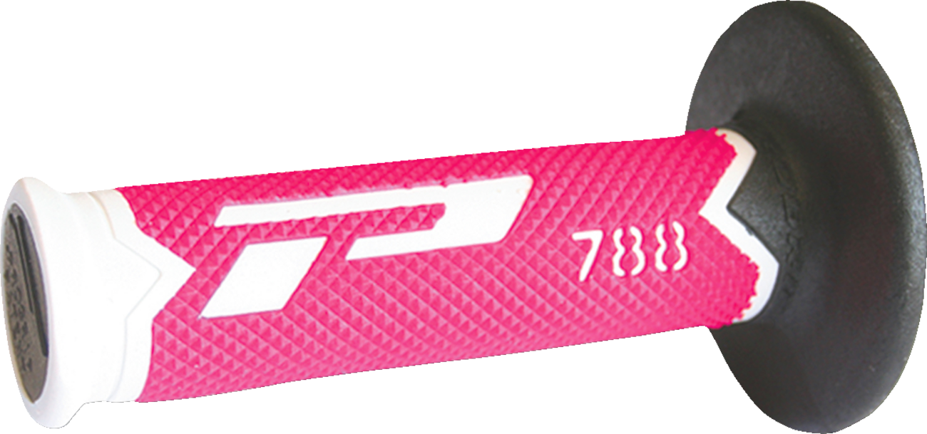 Pro Grip - Cross Triple Density 788 Grips - White/Pink/Black