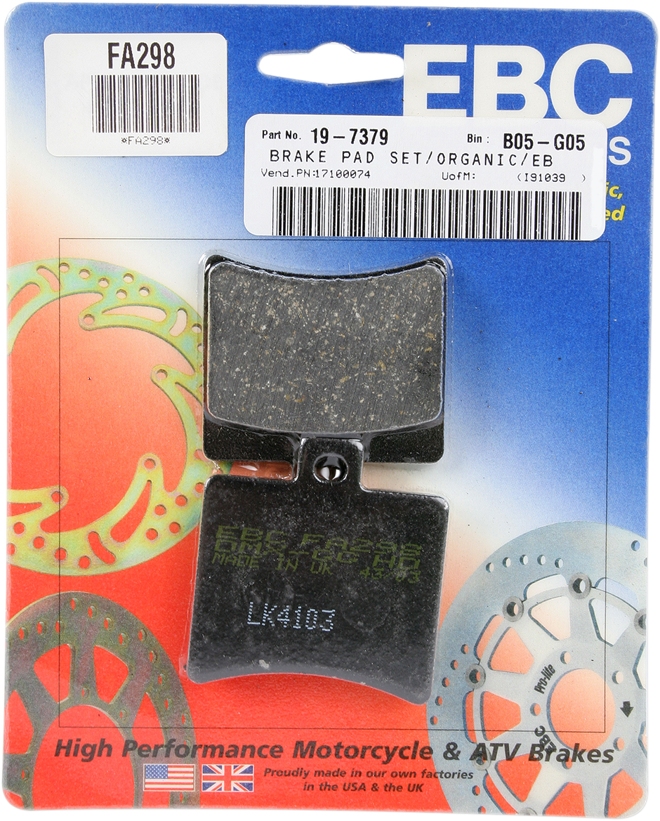 EBC - FA298 - Organic Brake Pads