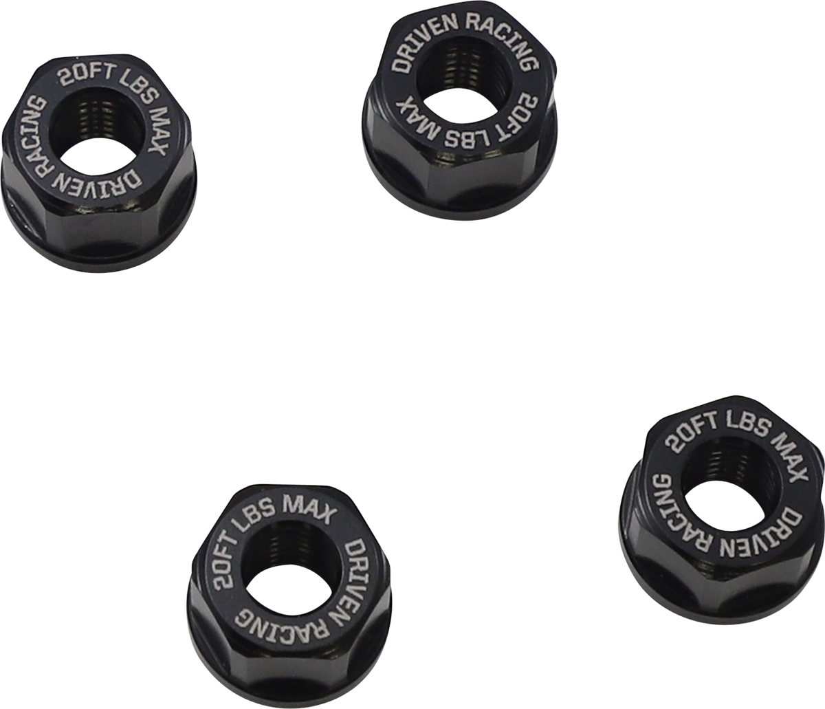 Driven Racing - DSN-02-BK - Sprocket Nuts - 4-Bolt Hub - Black - M8 x 1.25