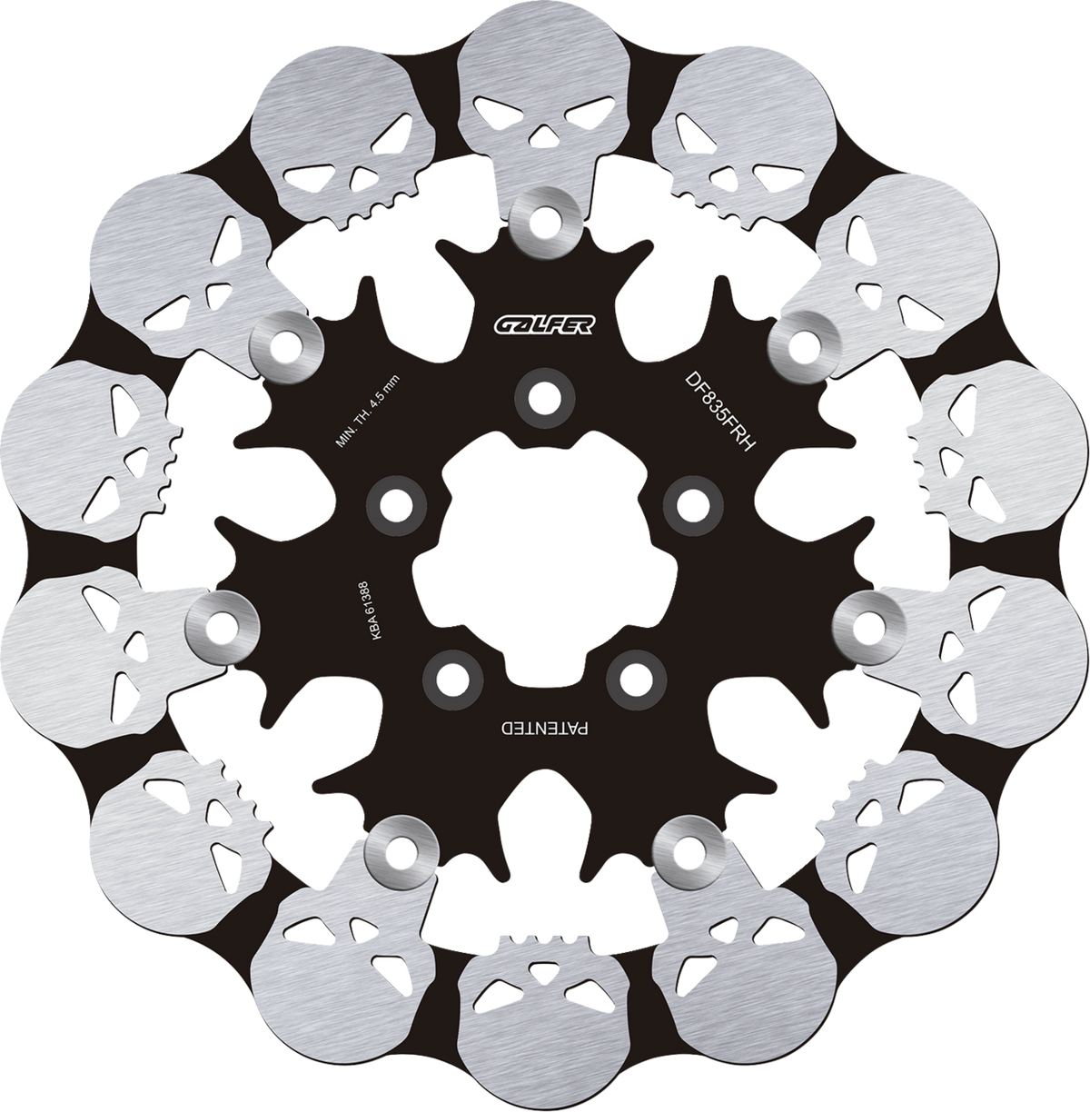 Galfer - DF835FRH - DISC W FLOATING (C. STEEL) SKULL DESIGN 300X5MM