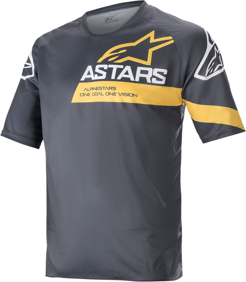 Alpinestars - Racer V3 Short-Sleeve Jersey - Anthracite/Sulphur Yellow