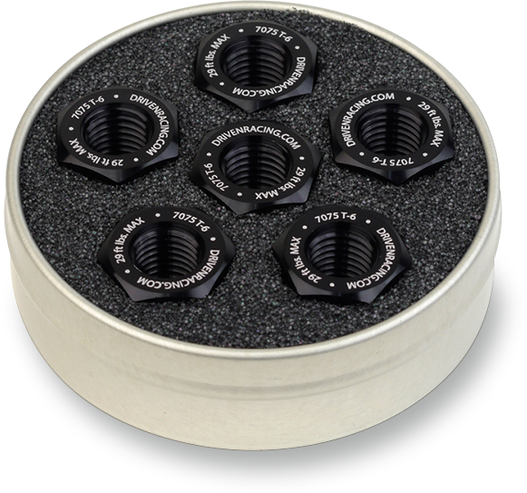 Driven Racing - DSN6BK - Sprocket Nuts - 6-Bolt Hub - Black - M10 x 1.0
