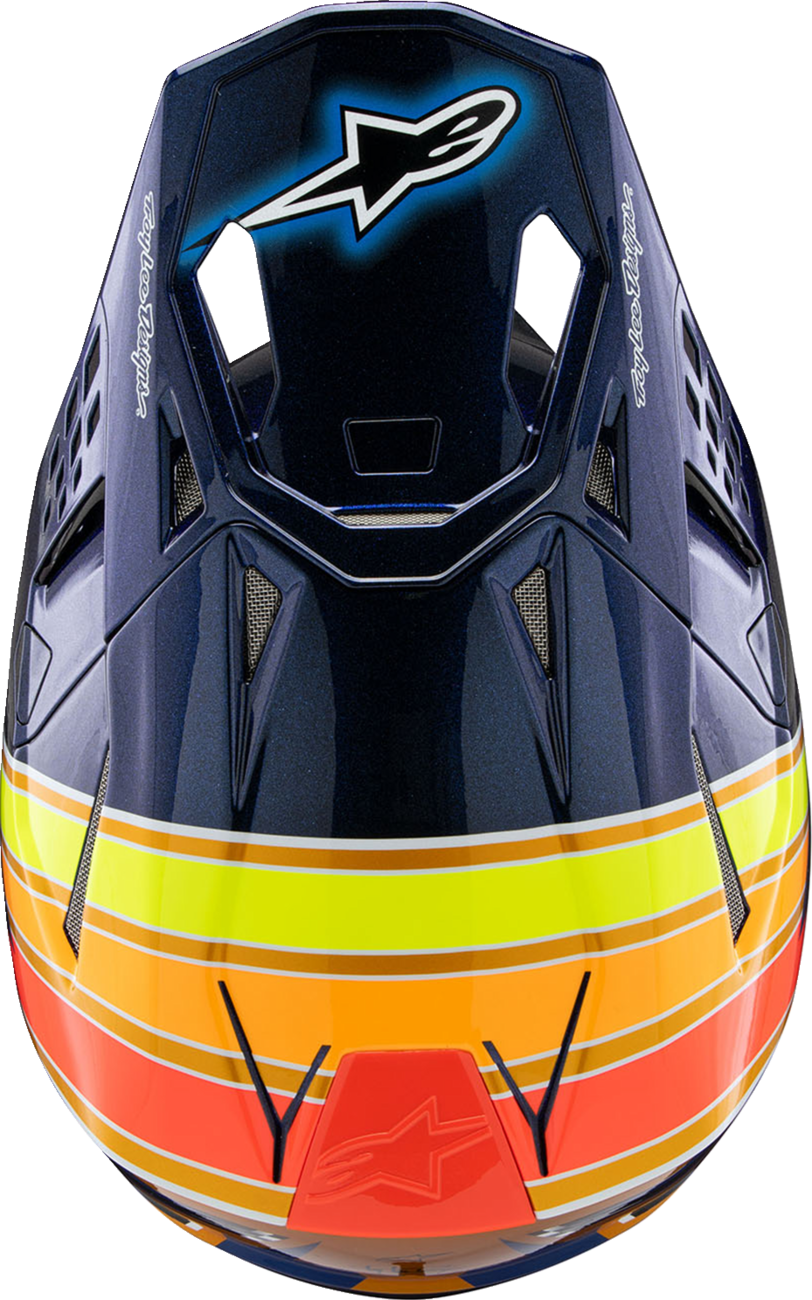 Alpinestars - Supertech M10 Helmet - TLD Edition 25 - MIPS® - Gloss Dark Blue/Orange/Yellow/Fluo Red