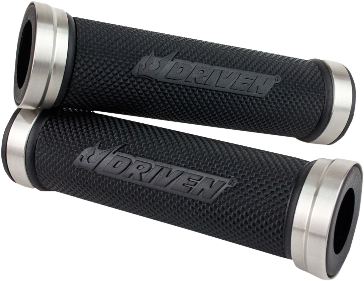 Driven Racing - DXG-SS-BK - D-Axis Grips - Stainless Steel/Black