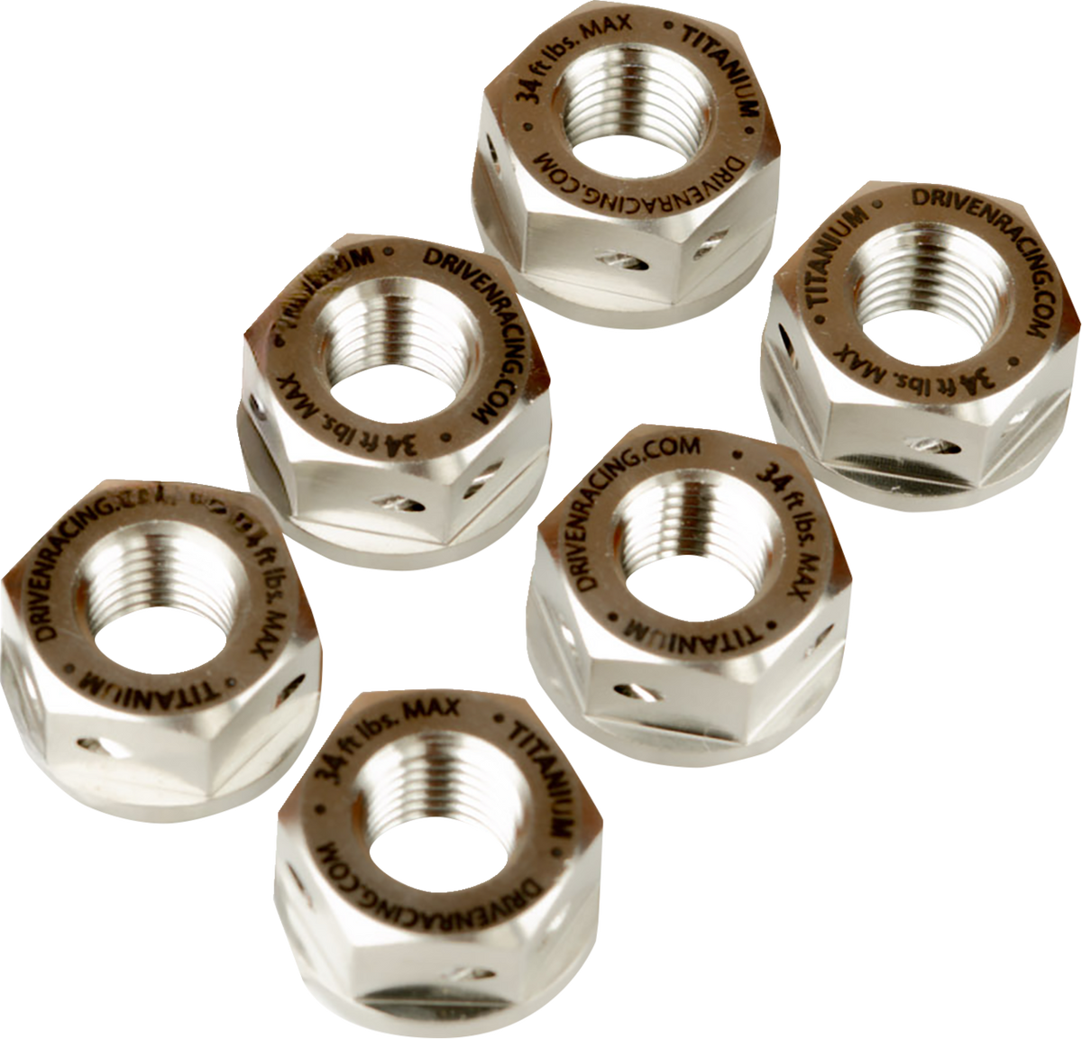 Driven Racing - DSNSL - Sprocket Nuts - Sport Bike - Silver - M10 x 1.25