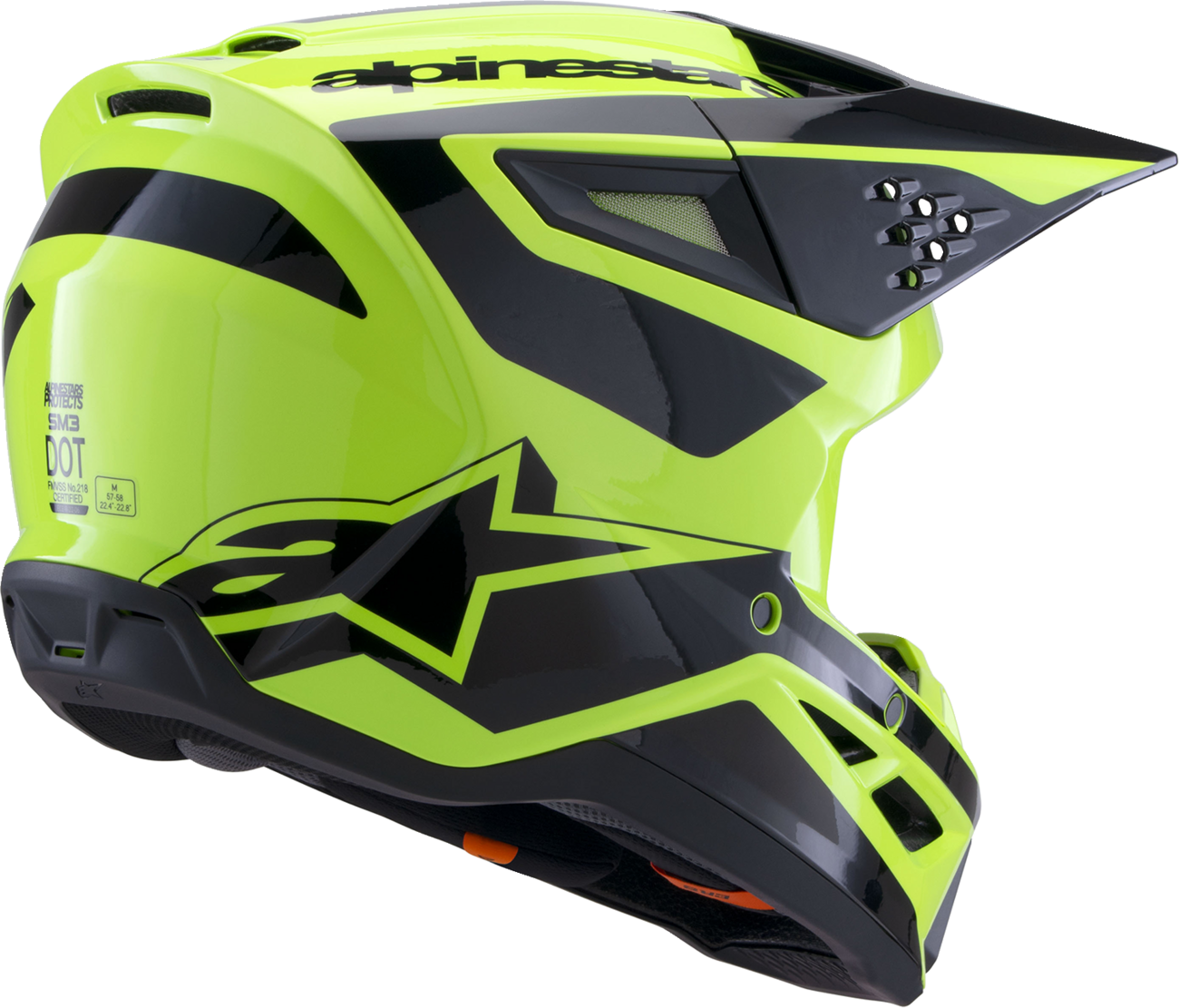 Alpinestars - SM3 Helmet - Heat - Gloss Yellow Fluo/Black