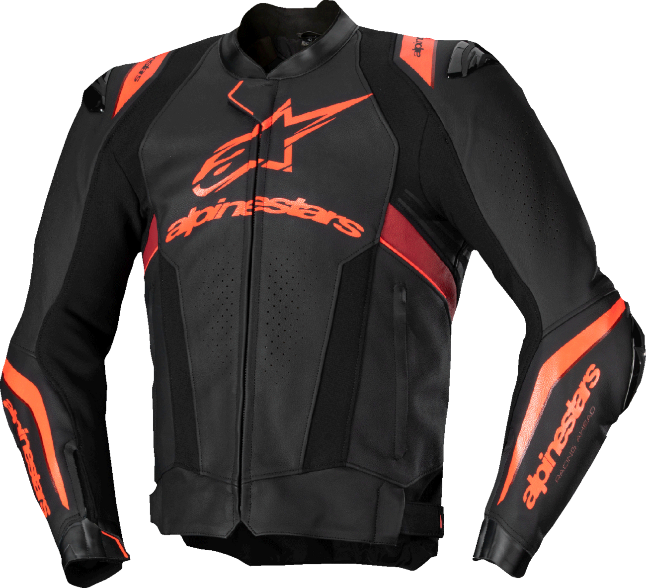 Alpinestars Missile v3 Ignition Leather Jacket Black/Red Fluo