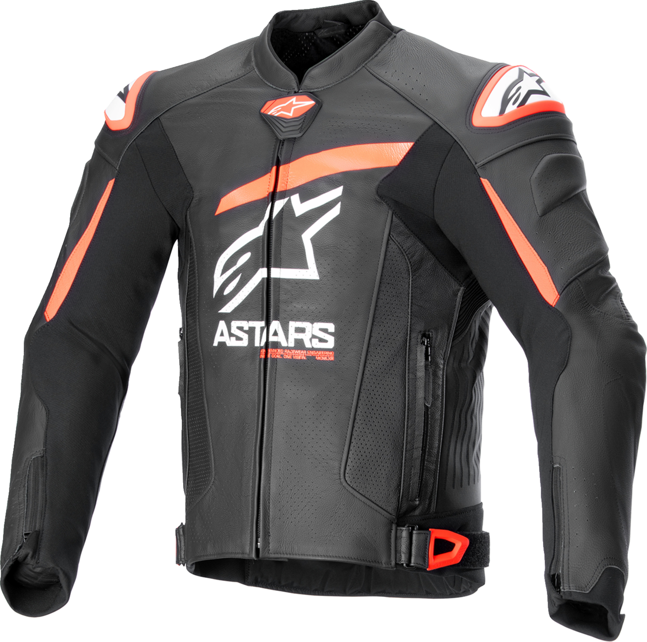 Alpinestars - GP Plus R v4 Airflow Leather Jacket - Black/Red Fluo/White