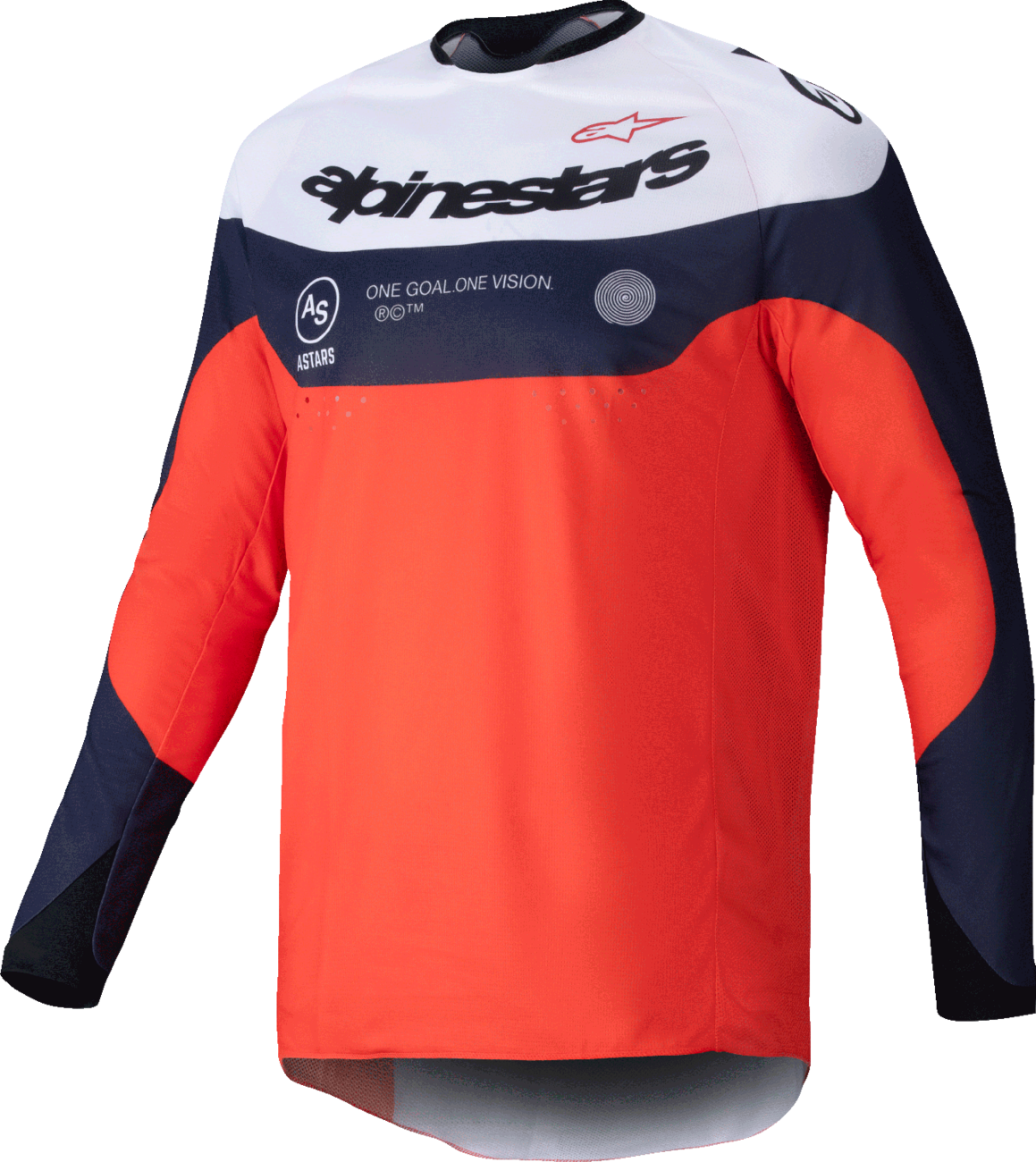 Alpinestars - Pro-Dura Long-Sleeve Jersey - Navy/Hot Orange/White