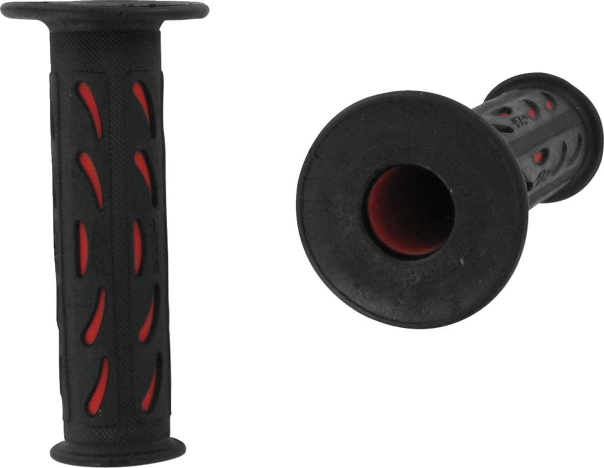 Pro Grip - 724 Dual Density Sportbike Grips - Open Ends - Black/Red