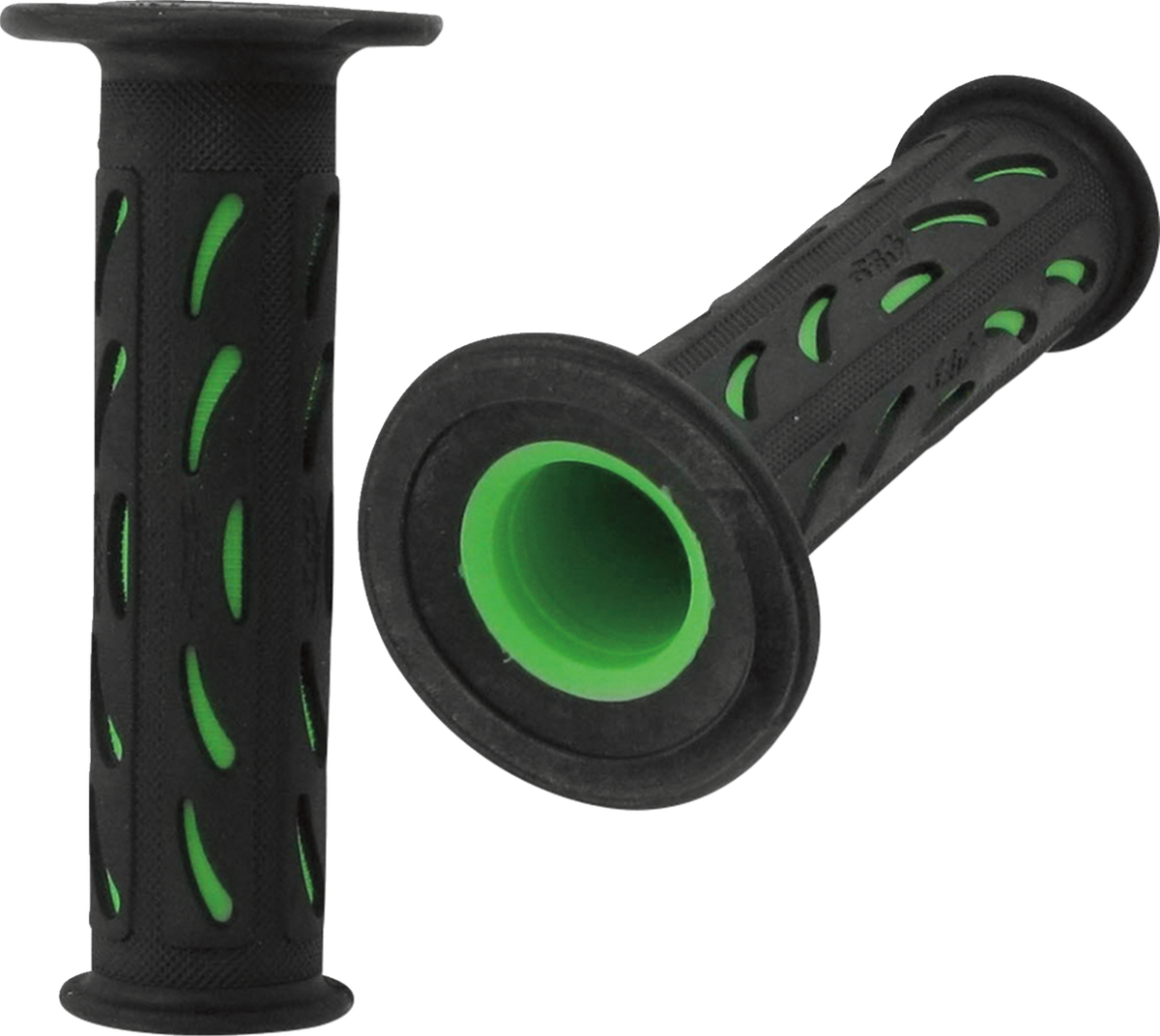 Pro Grip - 724 Dual Density Sportbike Grips - Open Ends - Black/Green