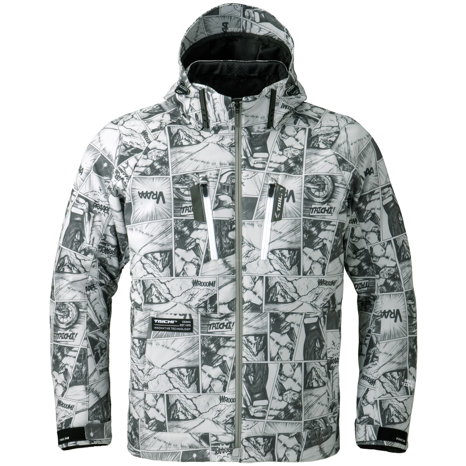 RSJ730 kawasaki rs taichiコラボジャケット RS Taichi - SOFTSHELL ALL SEASON PARKA COMIC GRAY RSJ730 – trackaddix