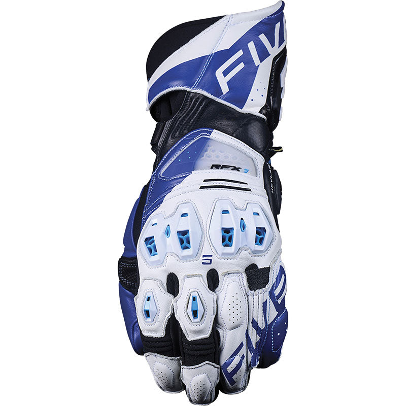 FIVE GLOVES - RFX1 EVO - WHITE/BLUE – trackaddix