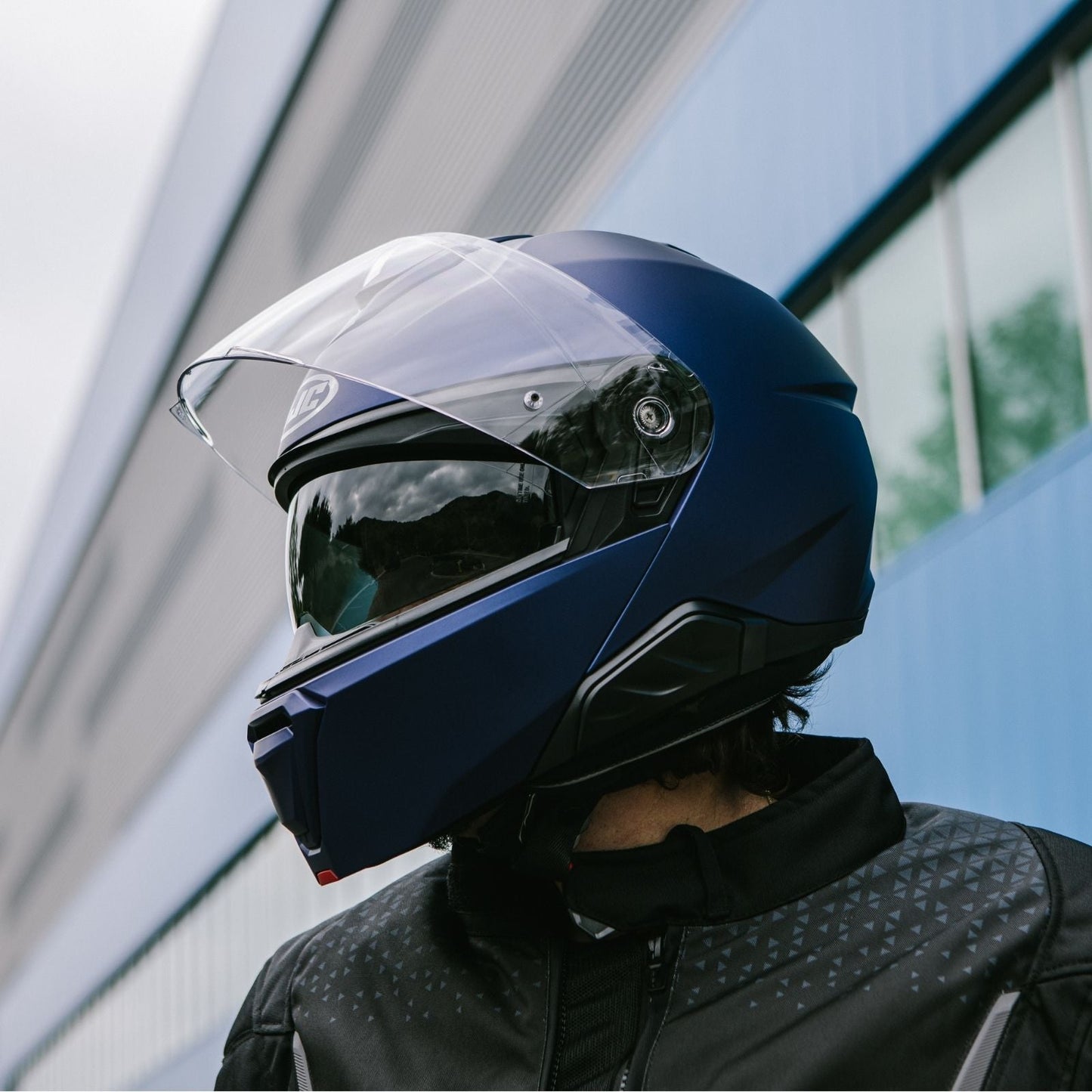 HJC - i91 - SEMI FLAT TITANIUM