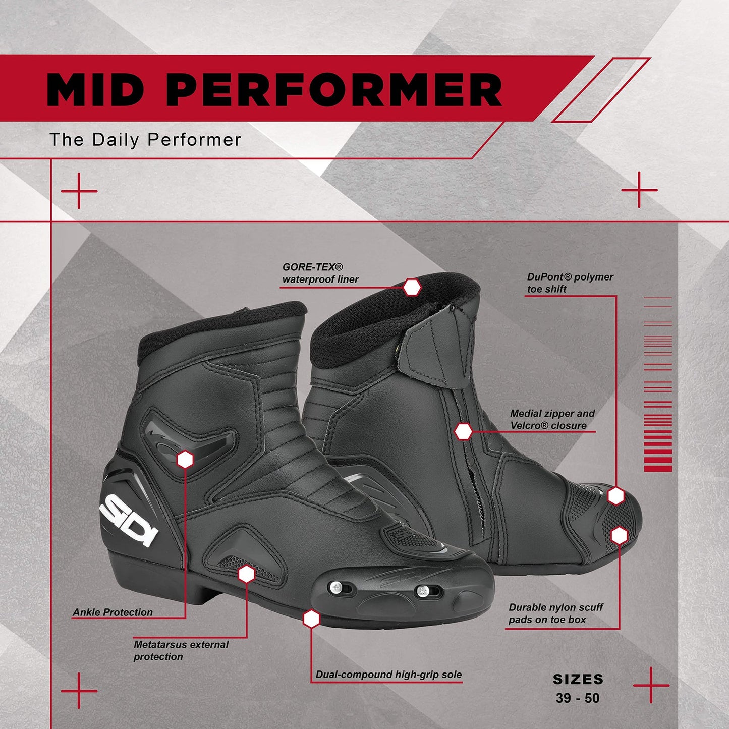 Sidi - Mid Performer Boot - BLACK