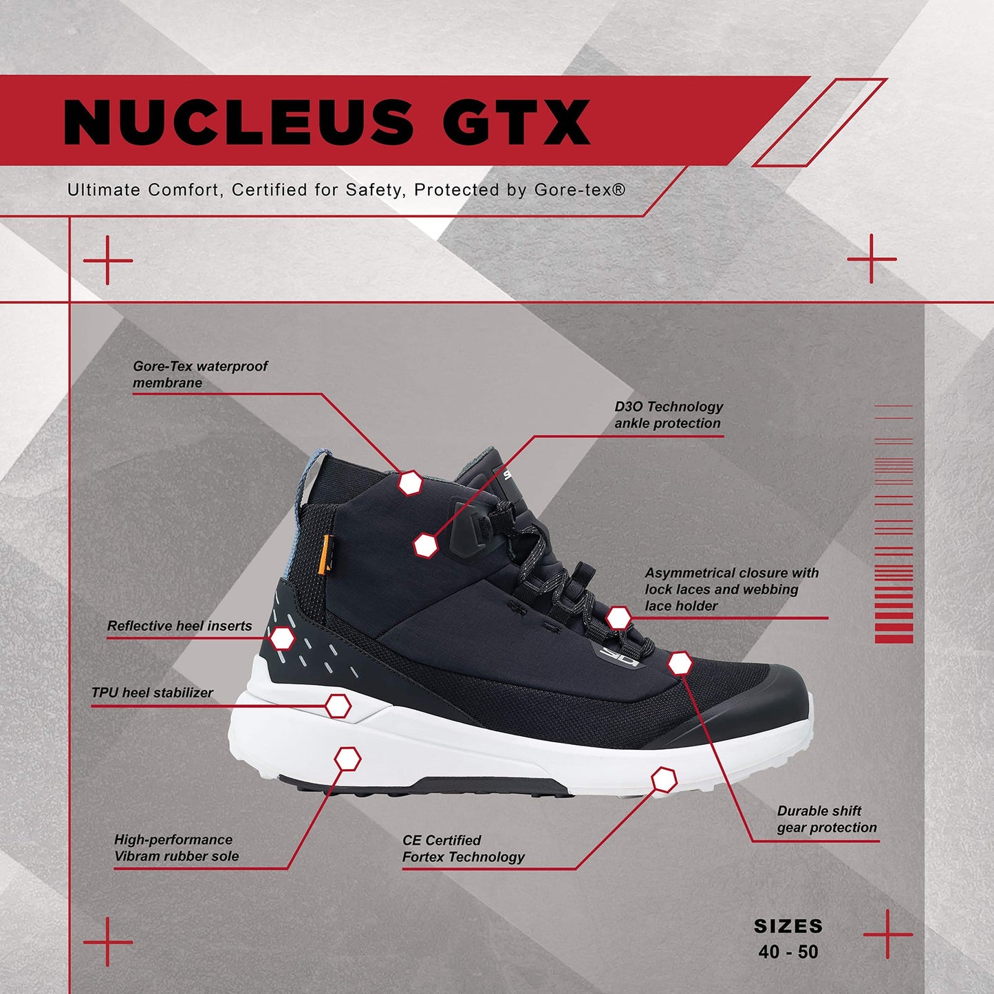 Sidi - Nucleus GTX Riding Shoes - IVY/BLACK