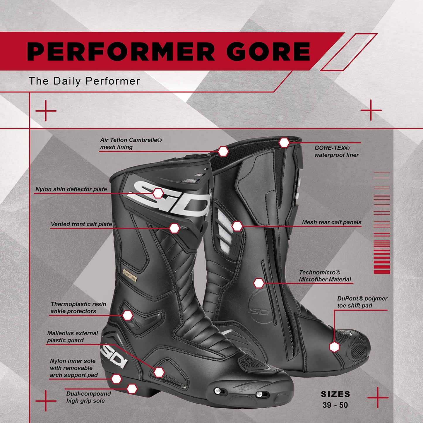 Sidi - Performer Gore Boot - BLACK