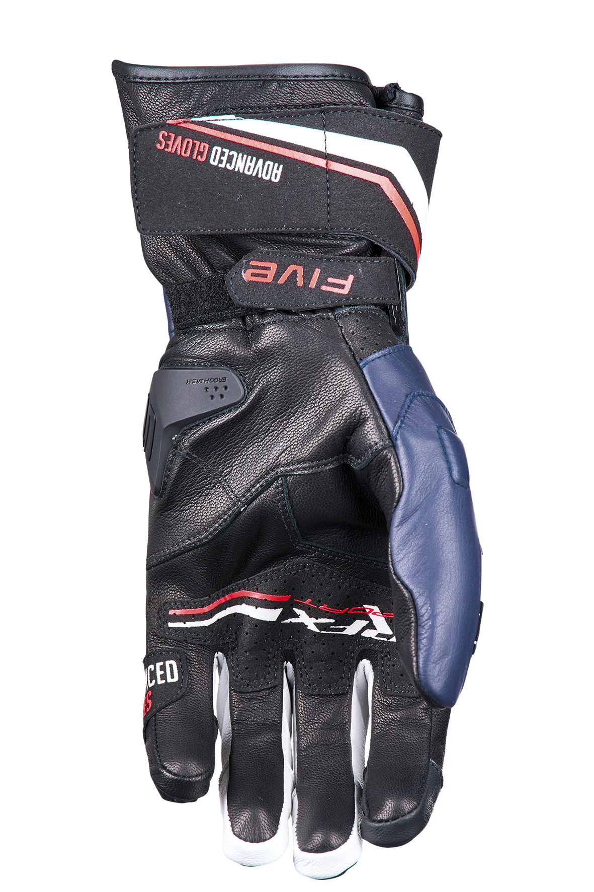 FIVE GLOVES - RFX SPORT EVO - STORM BLUE/FLUO RED/WHITE