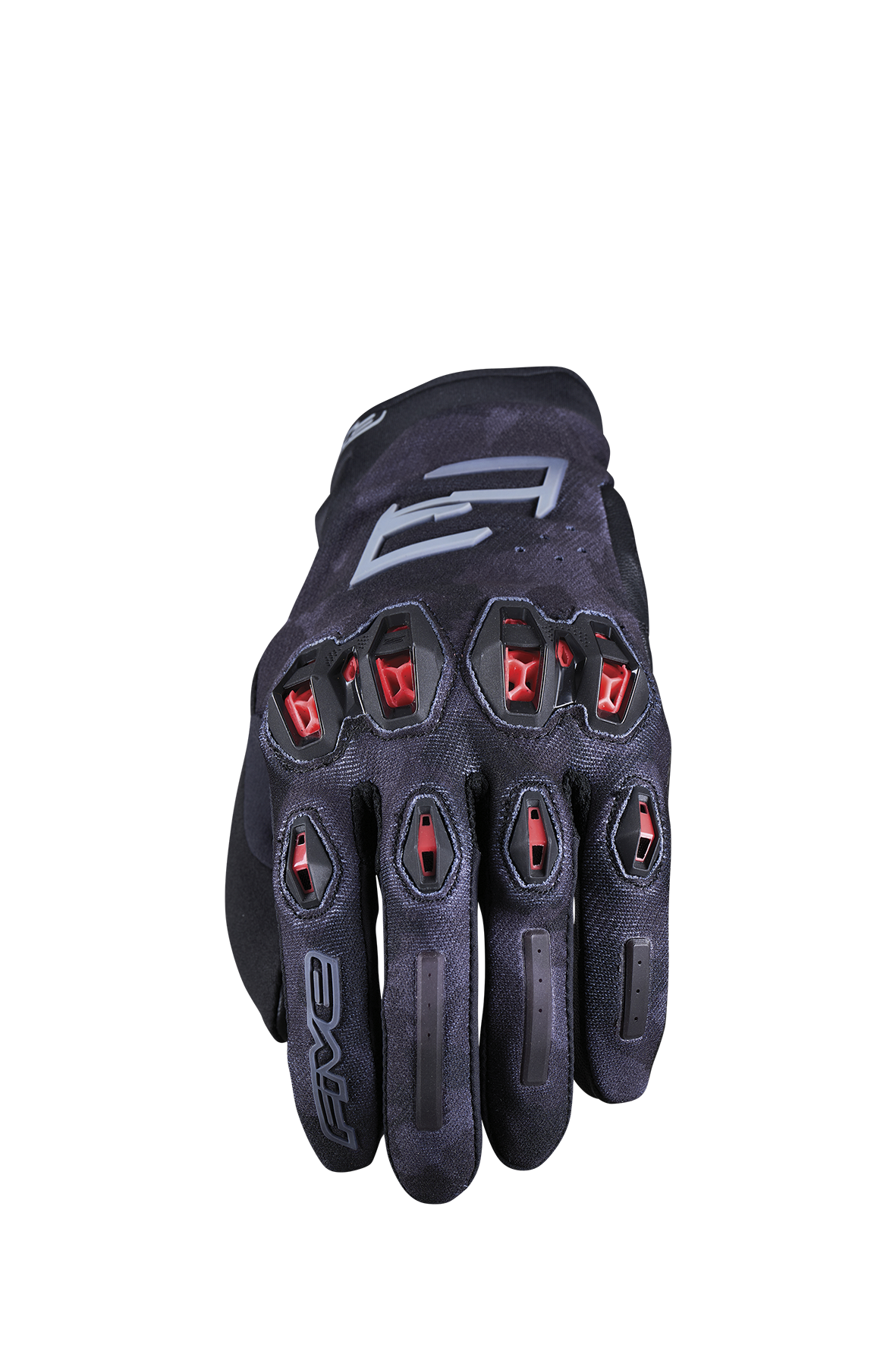 FIVE GLOVES - STUNT EVO2 - CAMO BLACK/RED