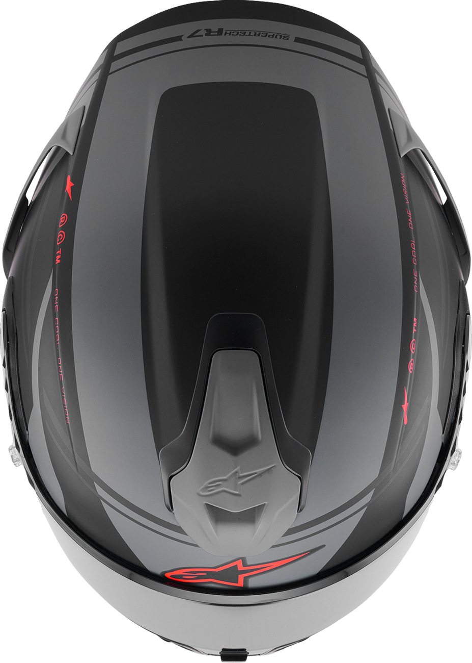 Alpinestars - Supertech R7 Helmet - 22.06 - A-Core - Matte Black/Gray/Red
