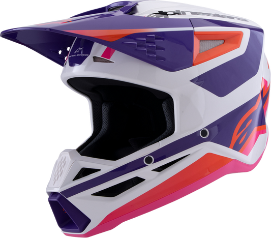 Alpinestars - SM3 Helmet - Heat - Gloss White/Purple/Pink