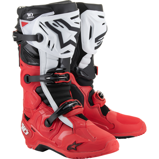 Alpinestars - Tech 10 Enduro Boots - Bright Red/Black/White