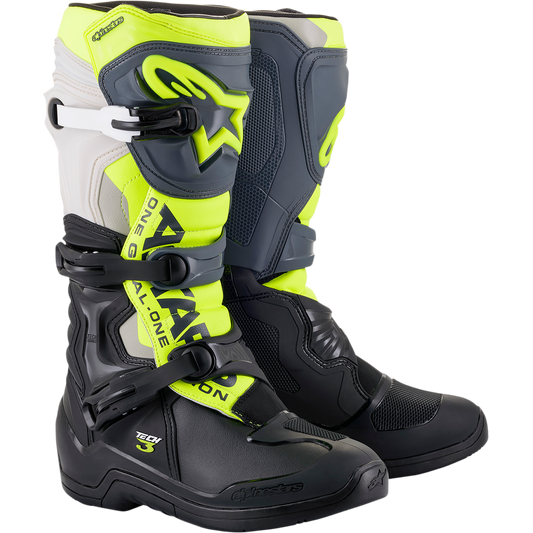Alpinestars - Tech 3 Boots - Black/Gray/Yellow Fluorescent
