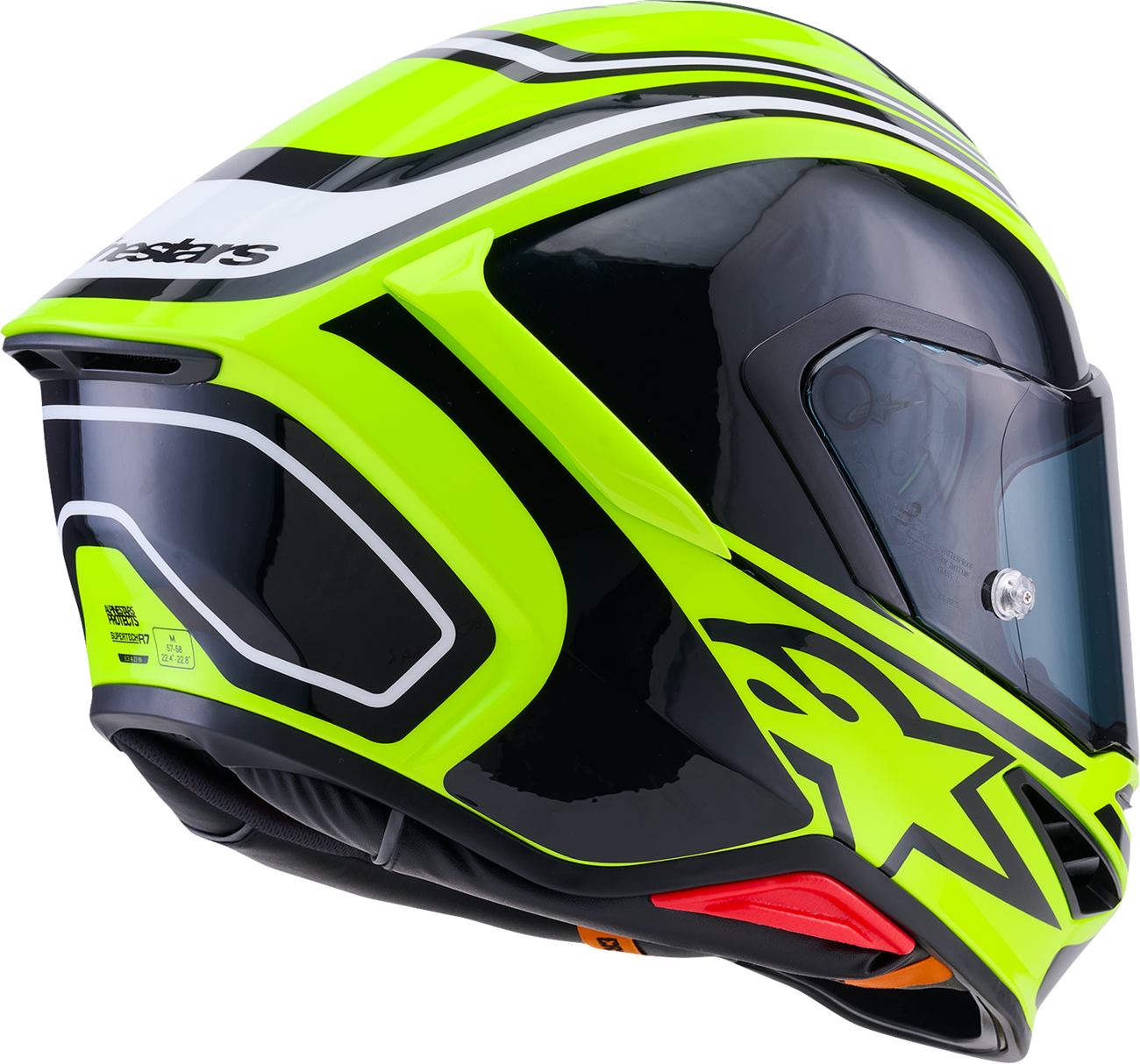 Alpinestars - Supertech R7 Helmet - Zeal - 22.06 - Gloss Yellow Fluo/Black/White