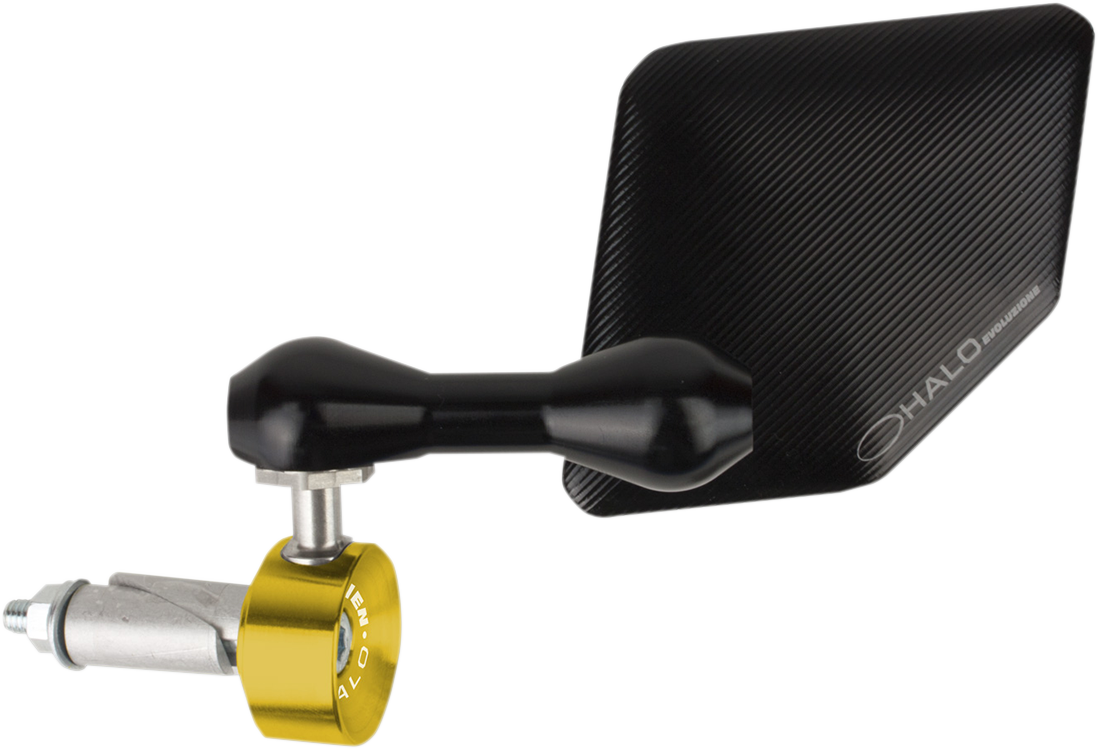 Driven Racing - DHBML-GD - Mirror - Halo - Side View - Pentagon - Black/Gold - Left - Each