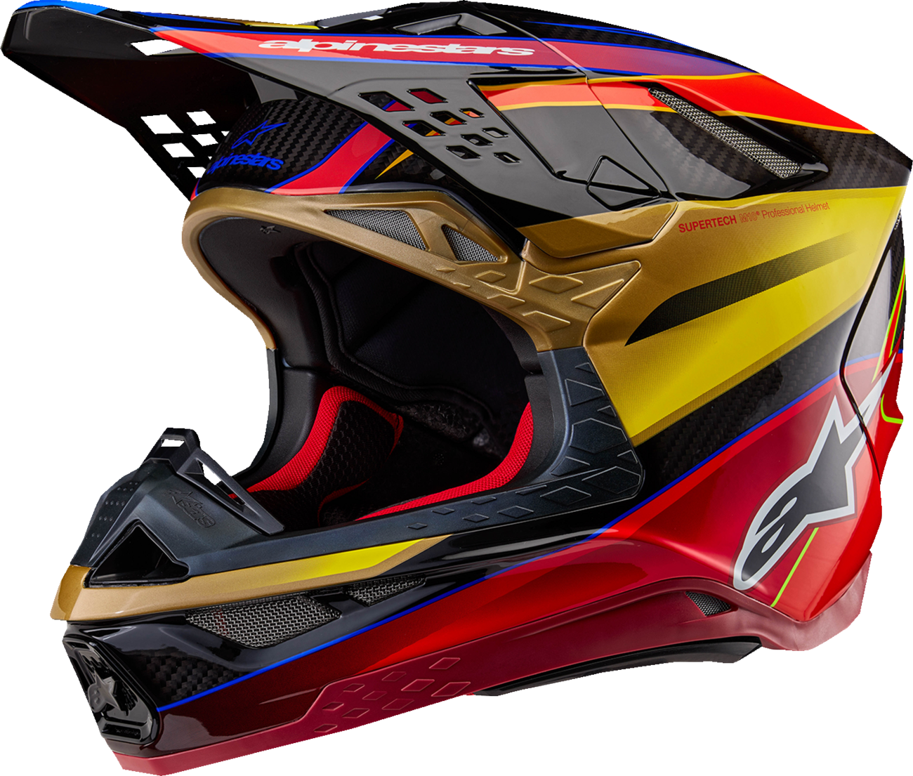 Alpinestars - Supertech M10 Helmet - Era - MIPS® - Gloss Gold/Yellow/Rio Red