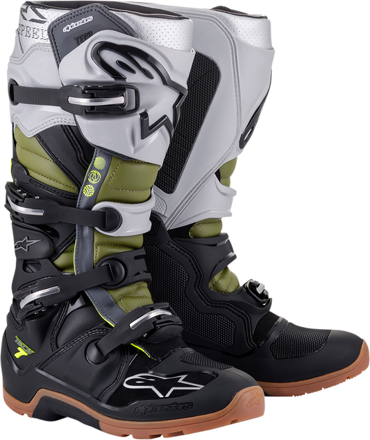 Alpinestars - Tech 7 Enduro Boots - Black/Silver/Green