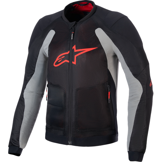 Alpinestars - Troop-Air Jacket - Black/Ash Gray/Bright Red