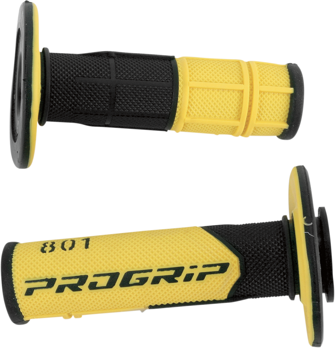 Pro Grip - 801 Hybrid Duo-Density Cross Grips - Black/Yellow