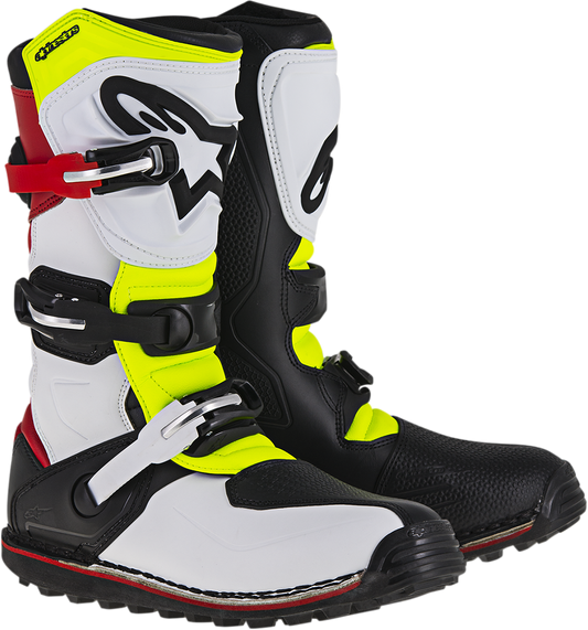 Alpinestars - Tech-T Boots - White/Red/Yellow Fluorescent/Black