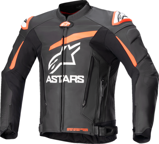 Alpinestars - GP Plus v4 Leather Jacket - Black/Red Fluo/White