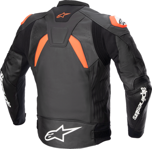 Alpinestars - GP Plus v4 Leather Jacket - Black/Red Fluo/White