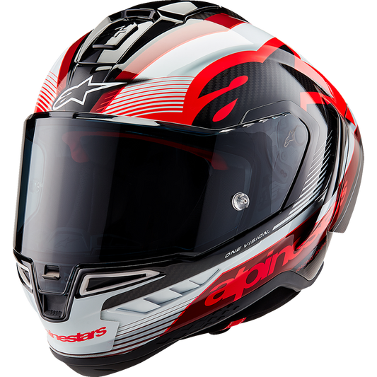Alpinestars - Supertech R10 Helmet - Team - Black/Carbon Red/Gloss White