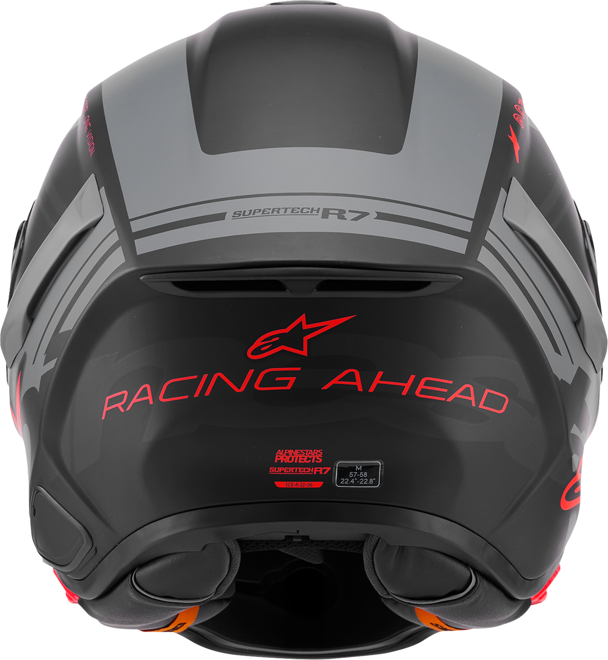 Alpinestars - Supertech R7 Helmet - 22.06 - A-Core - Matte Black/Gray/Red