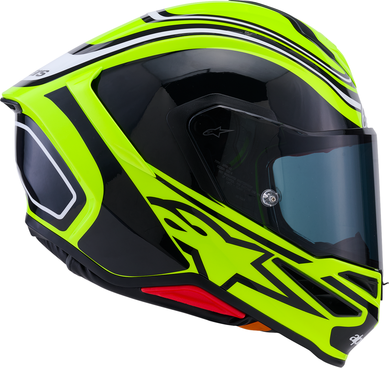Alpinestars - Supertech R7 Helmet - Zeal - 22.06 - Gloss Yellow Fluo/Black/White