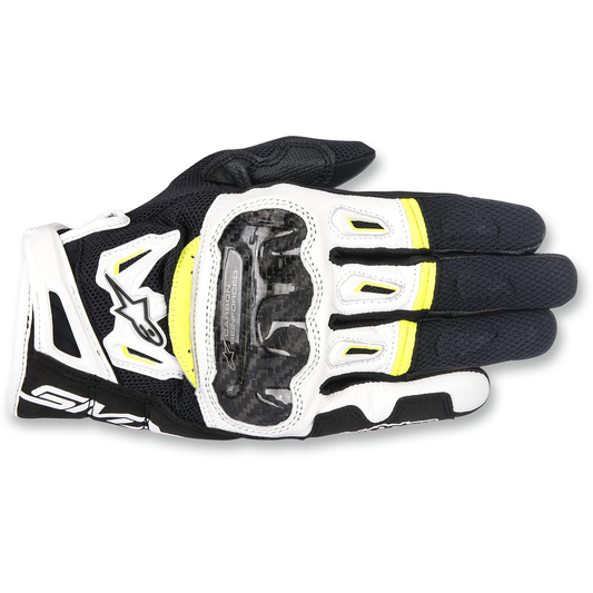 Alpinestars - SMX-2 Air Carbon V2 Gloves - Black/White/Fluo Yellow