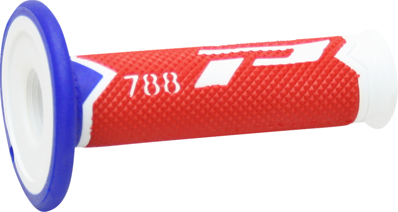Pro Grip - Cross Triple Density 788 Grips - White/Red/Blue