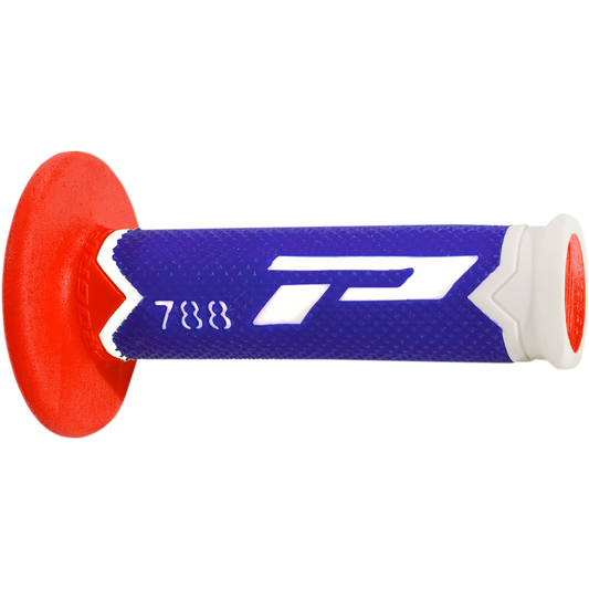 Pro Grip - Cross Triple Density 788 Grips - White/Blue/Red