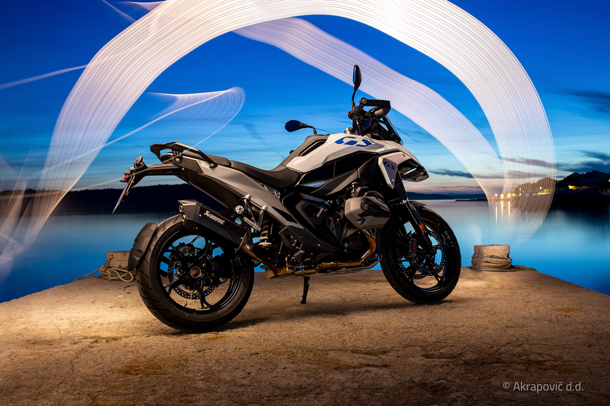 Akrapovic - S-B13SO4-HJGTBL - Slip-On Line Muffler - Titanium - Black - BMW R 1300 GS